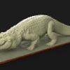 Saltwater Croc sculpted in Zbrush and rendered in Keyshot.  Will be printed into a model kit.