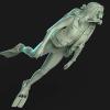 Scuba Diver/zbrush rendered in keyshot.  To be make into a model kit for Fire with Fire Productions.