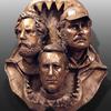 Jaws Crew-36"x25"x15".  This is a printed version of my zbrush sculpture.  Printed in foam lifesize.